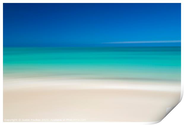 Beach Blues Print by Justin Foulkes