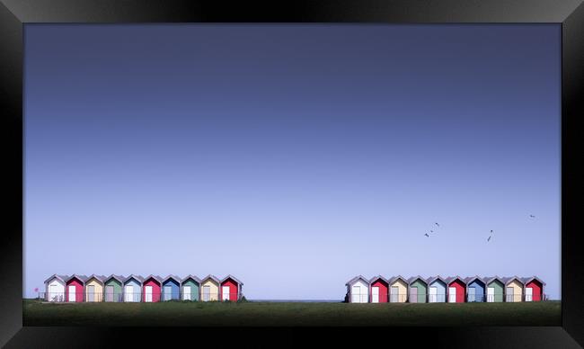 Beach Huts at Blyth Framed Print by Mark Jones