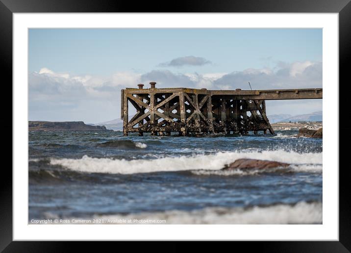 Waves at the Pier Framed Mounted Print by Ross Cameron