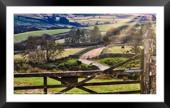 Dartmoor View Framed Mounted Print by Stephen Hamer