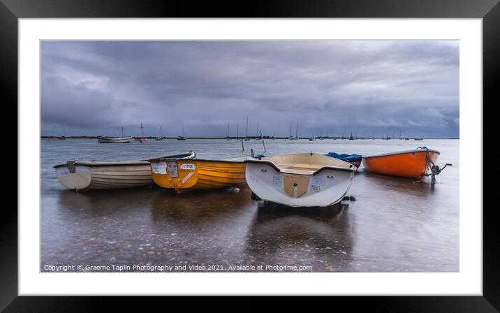 Boats at Brancaster Framed Mounted Print by Graeme Taplin Landscape Photography