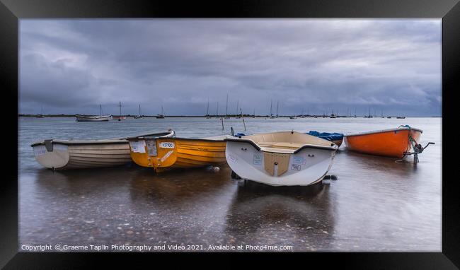 Boats at Brancaster Framed Print by Graeme Taplin Landscape Photography