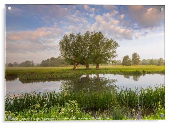 Three Kings on the River Stour at Dedham Vale Acrylic by Graeme Taplin Landscape Photography