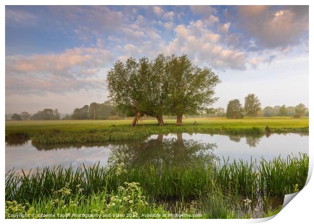Three Kings on the River Stour at Dedham Vale Print by Graeme Taplin Landscape Photography