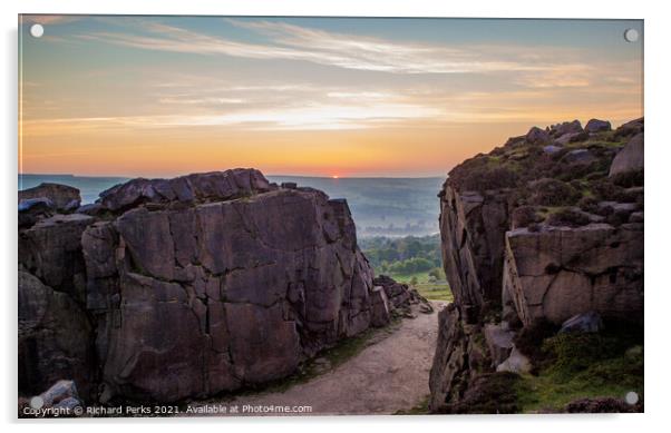 Ilkley Moor at Sunrise Acrylic by Richard Perks