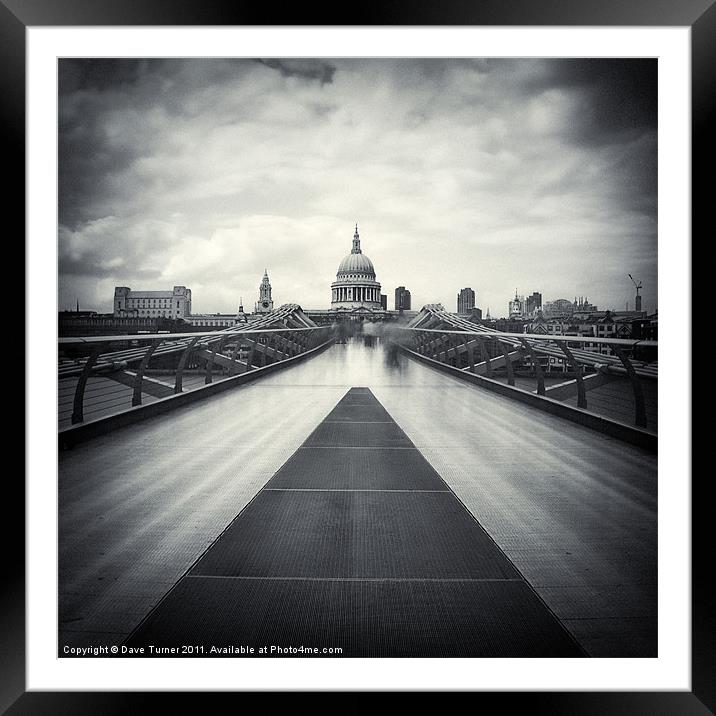 Millennium Bridge, London Framed Mounted Print by Dave Turner
