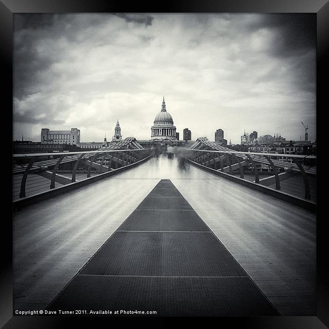 Millennium Bridge, London Framed Print by Dave Turner