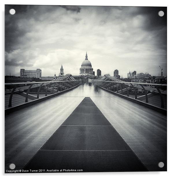 Millennium Bridge, London Acrylic by Dave Turner