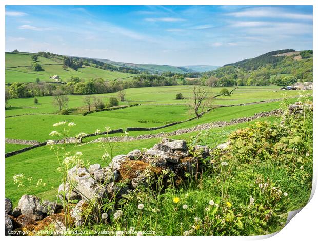 Nidderdale from Wath Road Print by Mark Sunderland