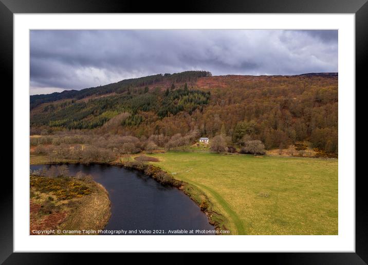 Cottage on the River Glass, Strathglass in the Scottish Highlands  Framed Mounted Print by Graeme Taplin Landscape Photography