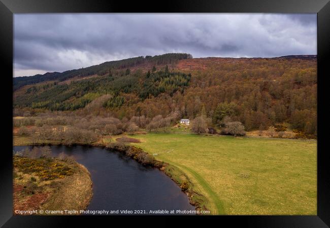 Cottage on the River Glass, Strathglass in the Scottish Highlands  Framed Print by Graeme Taplin Landscape Photography