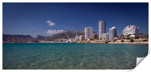 Clear turquoise waters of Calpe Bay Print by Leighton Collins