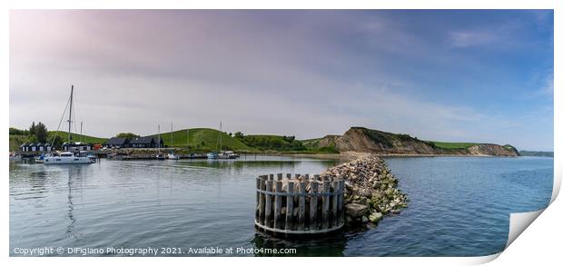 Ejerslev Lyng Harbor Panorama Print by DiFigiano Photography