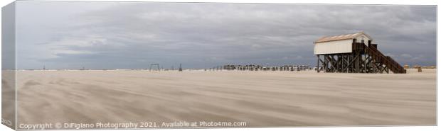 Sankt Peter-Ording Beach Panorama Canvas Print by DiFigiano Photography