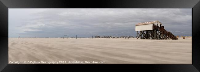 Sankt Peter-Ording Beach Panorama Framed Print by DiFigiano Photography