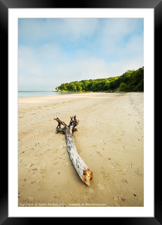 The beach at Priory Bay, Isle of Wight Framed Mounted Print by Justin Foulkes