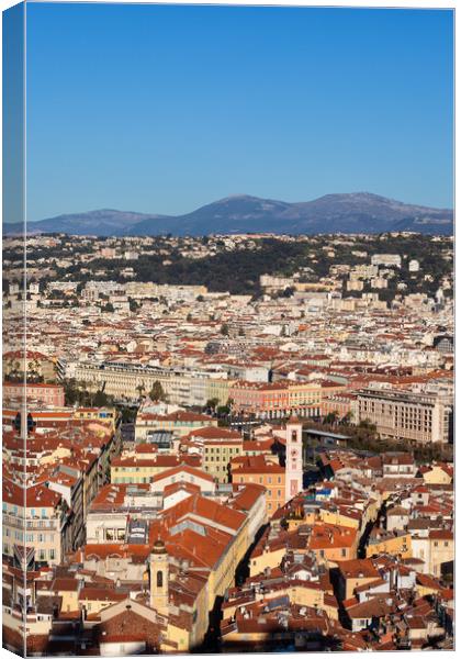 Nice City Cityscape in France Canvas Print by Artur Bogacki