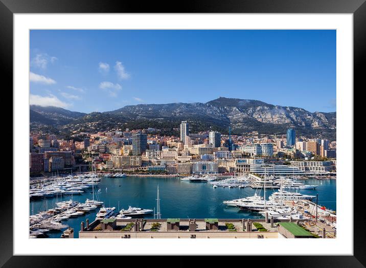 Principality of Monaco Cityscape Framed Mounted Print by Artur Bogacki