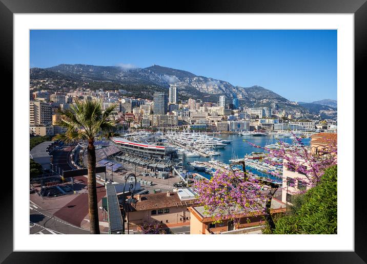 Monaco Principality in Spring Framed Mounted Print by Artur Bogacki