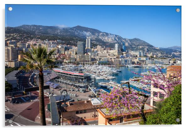 Monaco Principality in Spring Acrylic by Artur Bogacki
