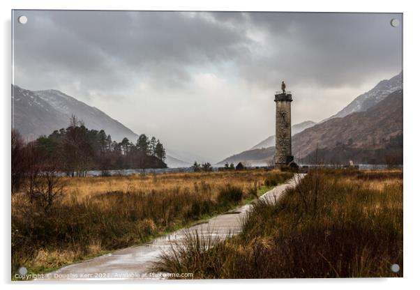 Glenfinnan Monument, Loch Shiel Acrylic by Douglas Kerr
