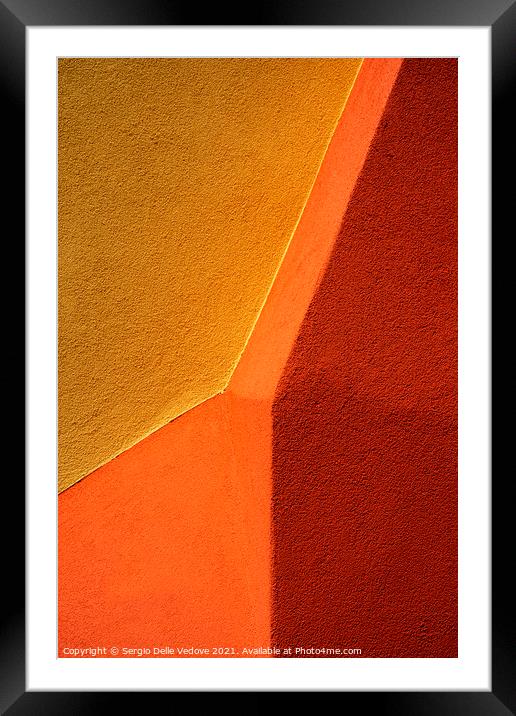 Edges of a colorful wall Framed Mounted Print by Sergio Delle Vedove