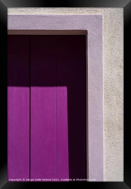 A violet window Framed Print by Sergio Delle Vedove