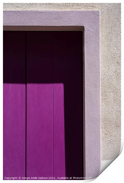 A violet window Print by Sergio Delle Vedove