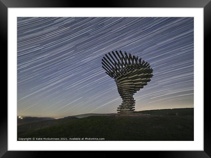 Start trails at the singing ringing tree sculpture Framed Mounted Print by Katie McGuinness