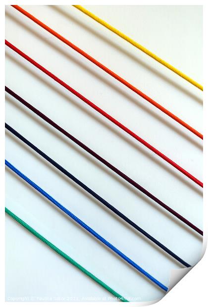 Rainbow strings Print by Paulina Sator