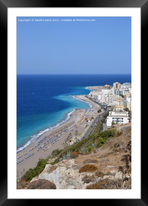Rhodes town, Greece Framed Mounted Print by Paulina Sator