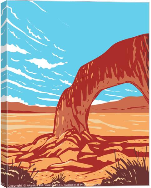 Basin and Range National Monument in Remote Undeveloped Mountains and Valleys in Lincoln and Nye Counties Nevada WPA Poster Art Canvas Print by Aloysius Patrimonio