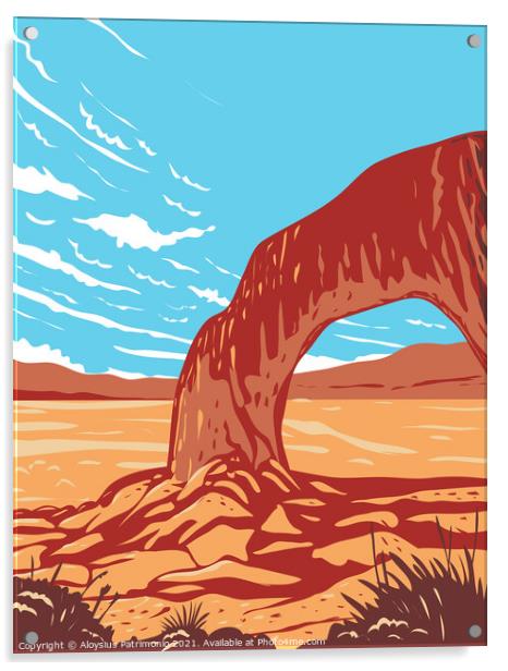 Basin and Range National Monument in Remote Undeveloped Mountains and Valleys in Lincoln and Nye Counties Nevada WPA Poster Art Acrylic by Aloysius Patrimonio