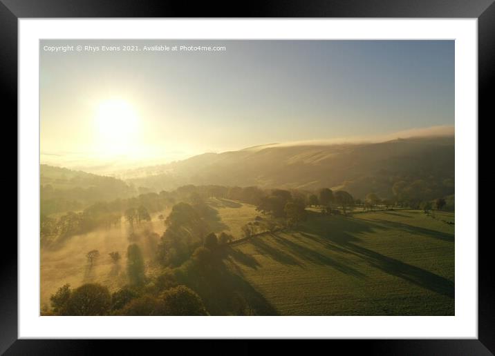 Sunrise @ 50 meters Framed Mounted Print by Rhys Evans