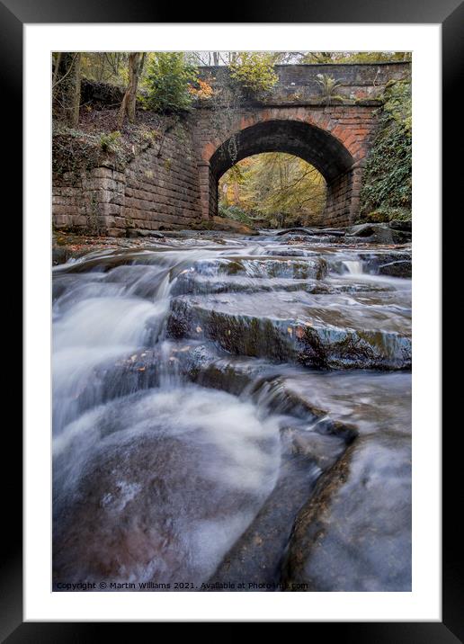 Bridge over May Beck, Sneaton Forest, Nr Whitby Framed Mounted Print by Martin Williams
