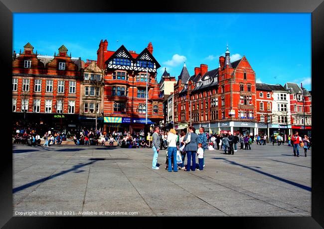 Nottingham city centre Framed Print by john hill