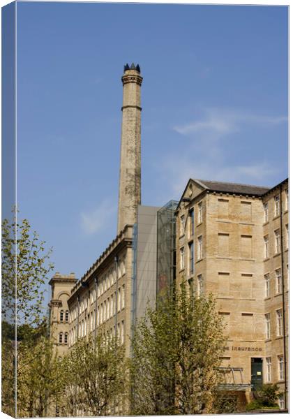Dean Clough and the Victoria Mill Chimney  Canvas Print by Glen Allen