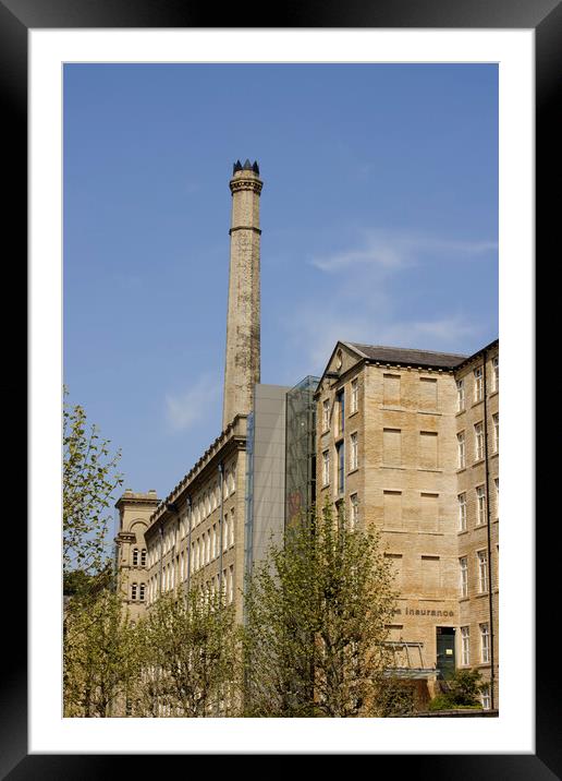 Dean Clough and the Victoria Mill Chimney  Framed Mounted Print by Glen Allen