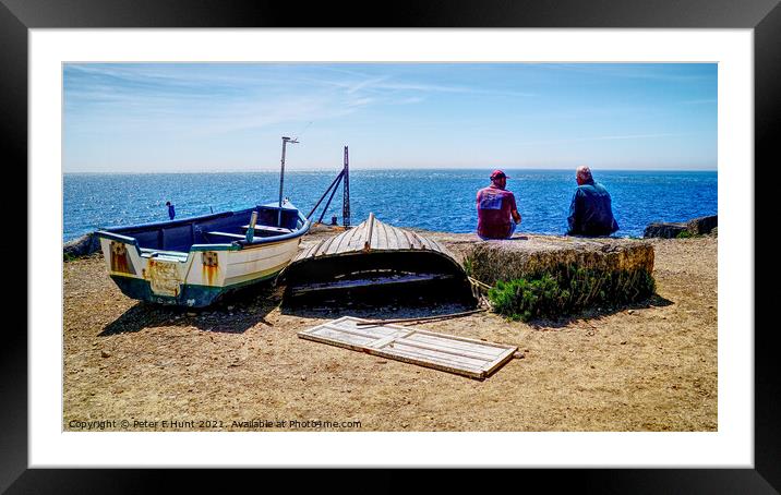 Relaxing At Portland Bill Framed Mounted Print by Peter F Hunt