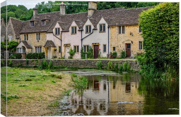 By Brook Cottages. Canvas Print by John Morgan