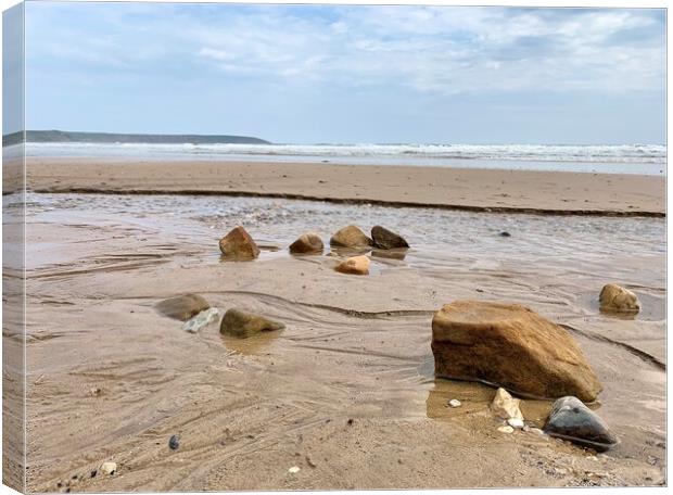 Filey Beach East Yorkshire Canvas Print by Jonathan Thirkell