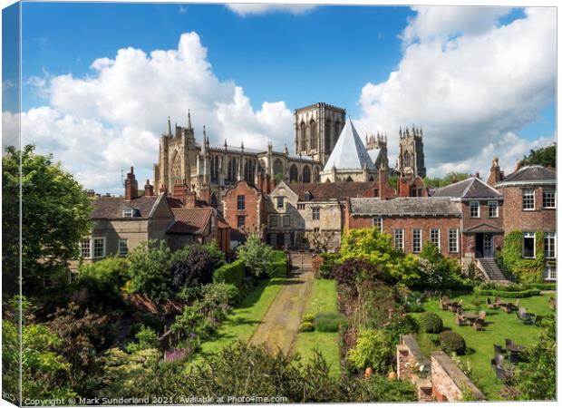 York Minster from the City Walls Canvas Print by Mark Sunderland
