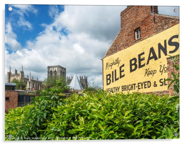 Bile Beans Sign in York Acrylic by Mark Sunderland