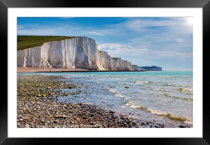 Majestic White Cliffs Framed Mounted Print by Janet Carmichael