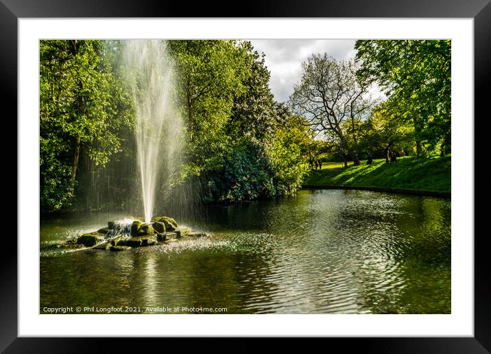 Sefton Park Liverpool Fountain Framed Mounted Print by Phil Longfoot