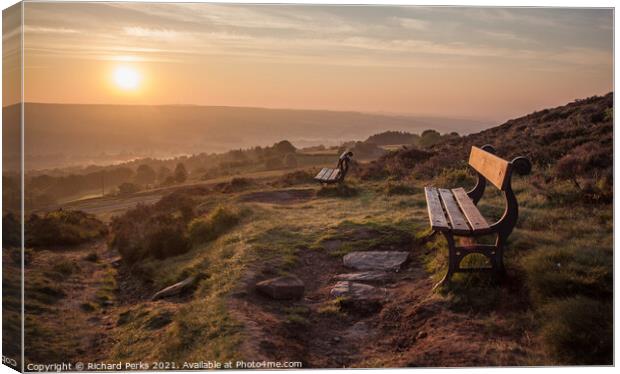 Sunrise on Ilkley Moor Canvas Print by Richard Perks