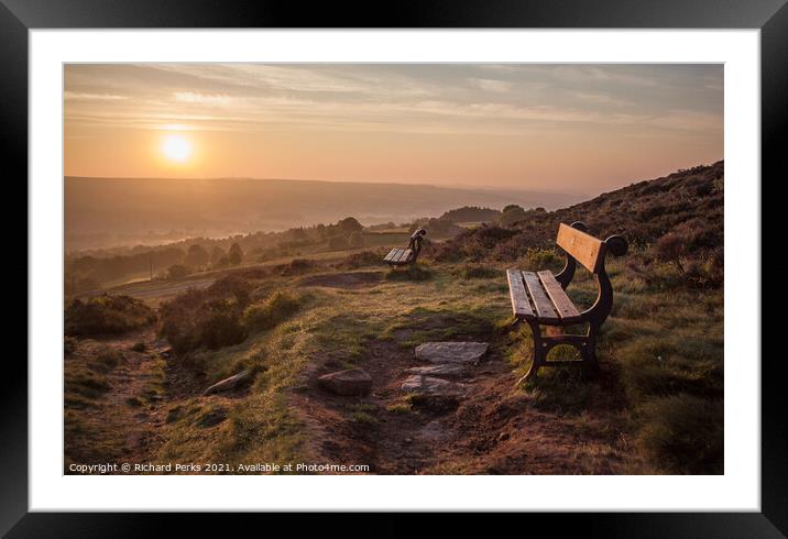 Sunrise on Ilkley Moor Framed Mounted Print by Richard Perks