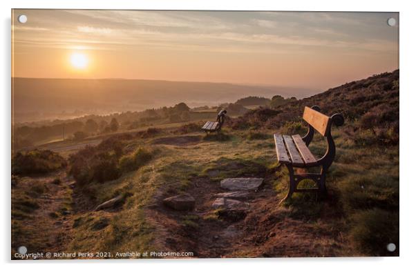 Sunrise on Ilkley Moor Acrylic by Richard Perks