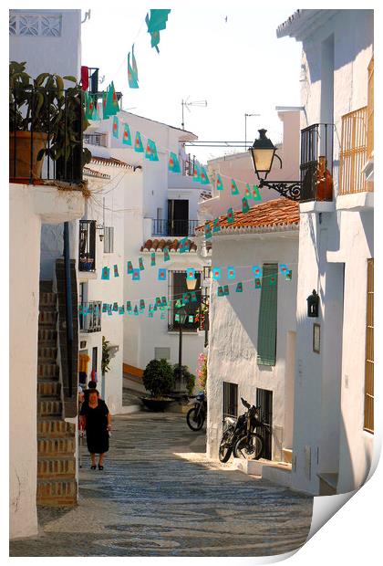 Frigiliana Andalucia Costa Del Sol Spain Print by Andy Evans Photos