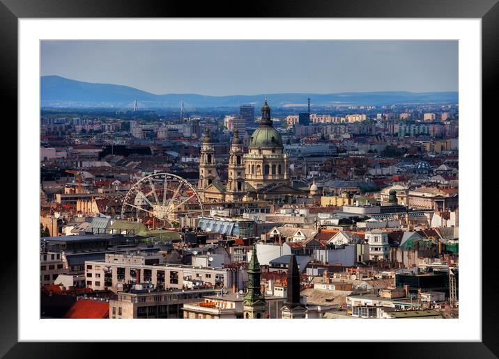 City of Budapest in Hungary Framed Mounted Print by Artur Bogacki